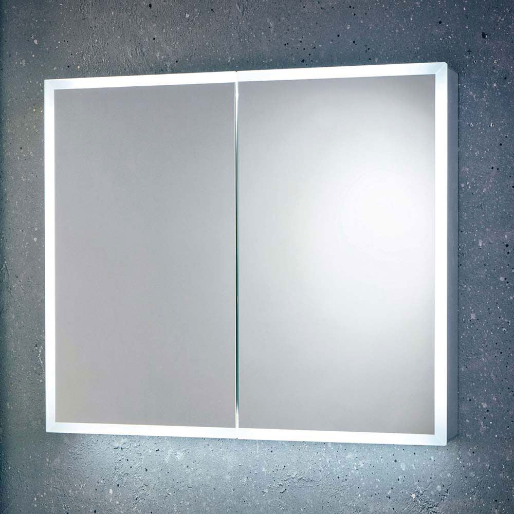 Mya 800x700mm LED Mirror Cabinet with Demister Pad & Shaver Socket - Double Door 