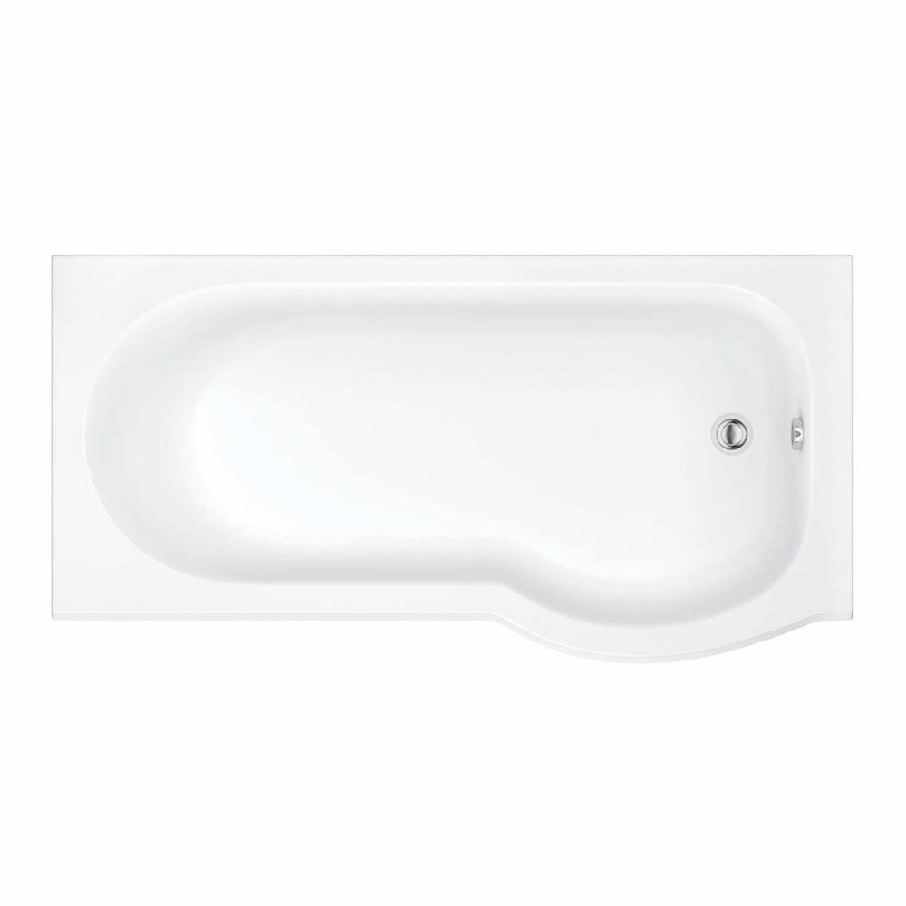 1700 x 800/700mm P Shape Shower Bath - Right Hand
