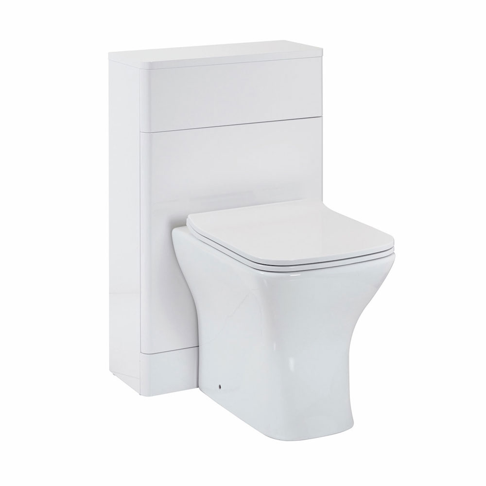 Rossino 500mm Back To Wall Unit - High Gloss White 