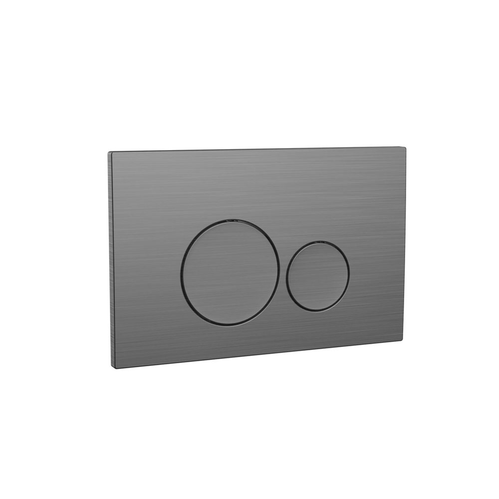 Round Gunmetal Dual Flush Button