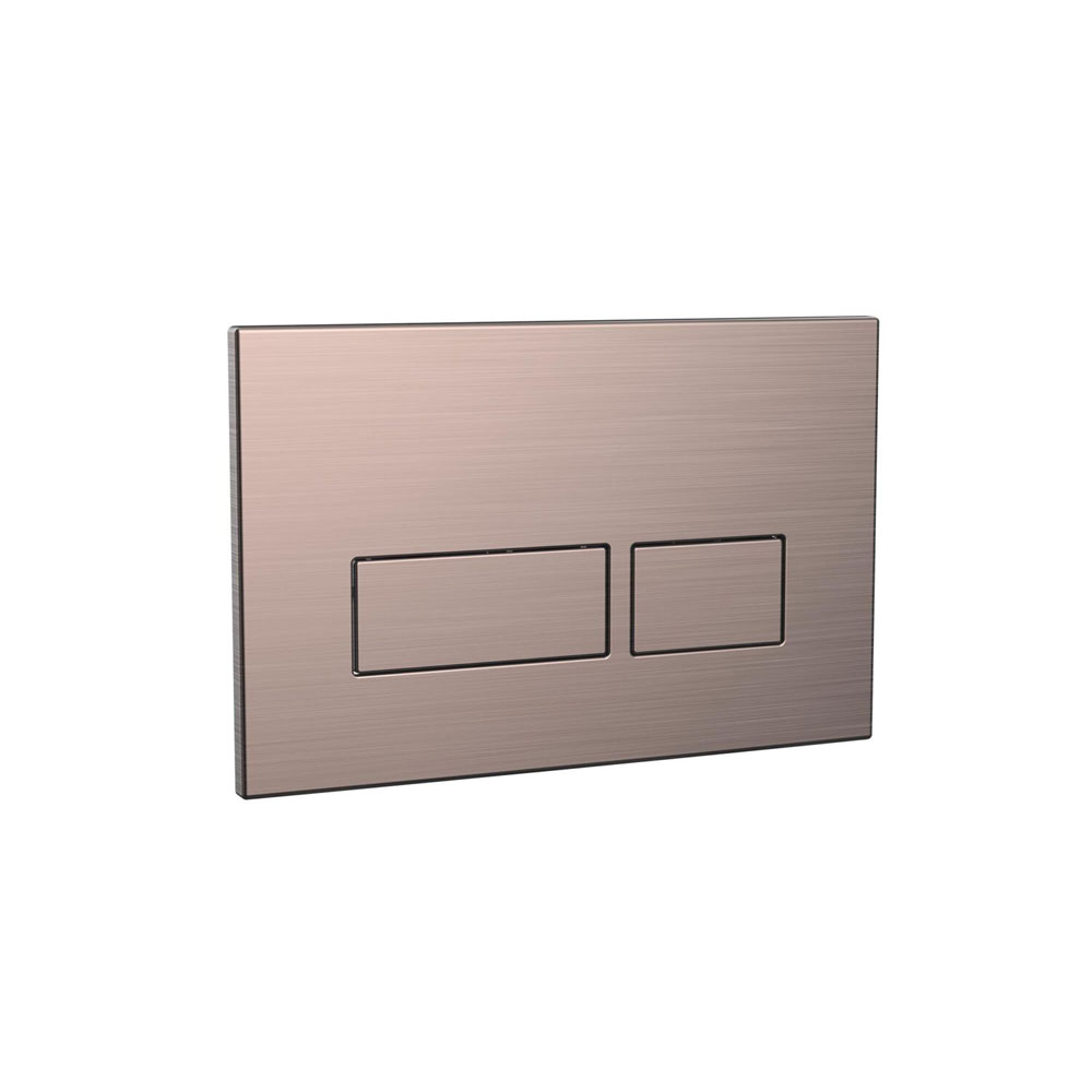 Square Brushed Bronze Dual Flush Button