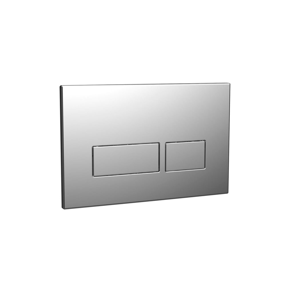 Square Chrome Dual Flush Button