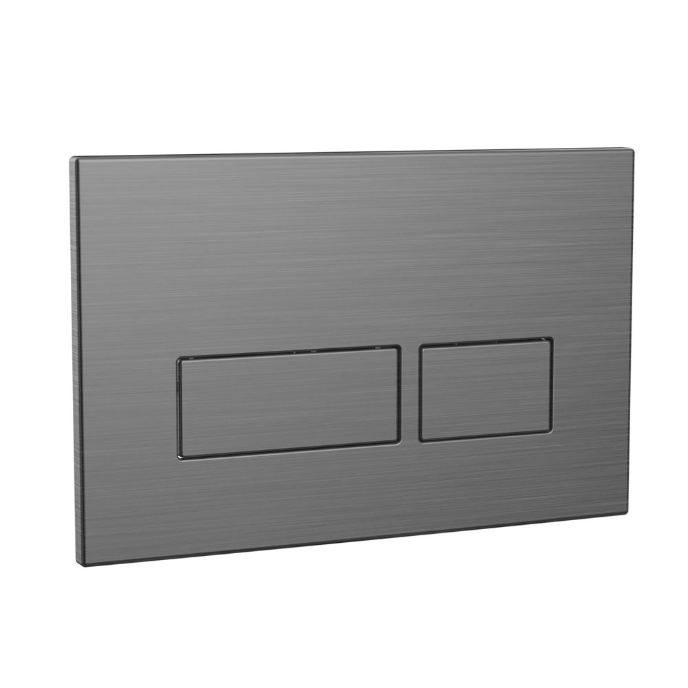 Square Gunmetal Dual Flush Button