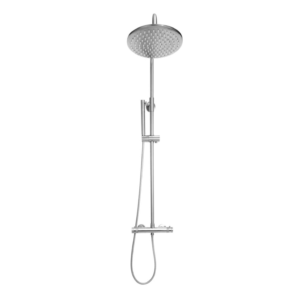 Kore Chrome Round Rigid Riser Shower