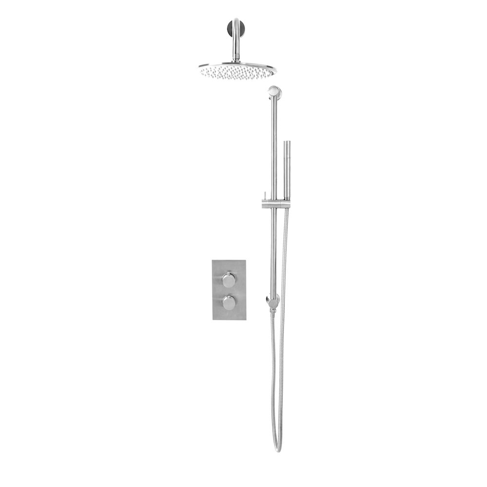 Kore Chrome Round Handle, Head & Handset Riser Kit