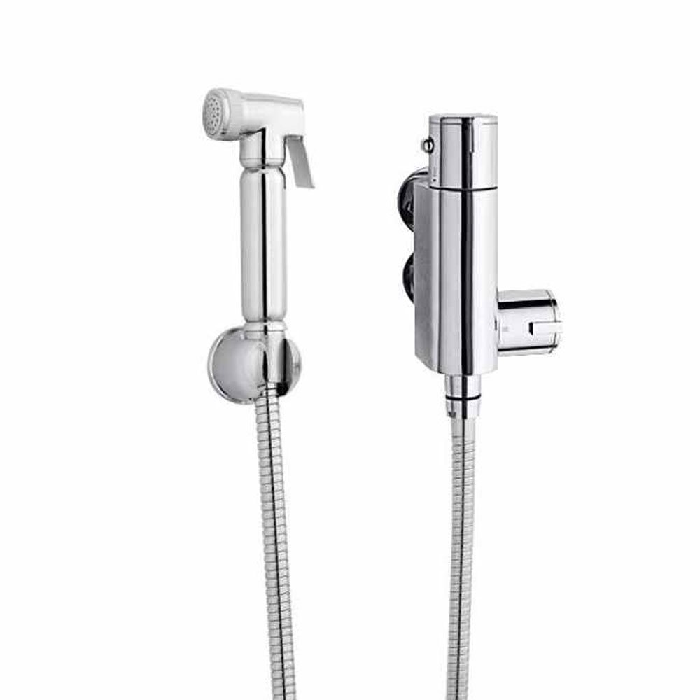 Chrome Douche Handset & Thermostatic Valve Set
