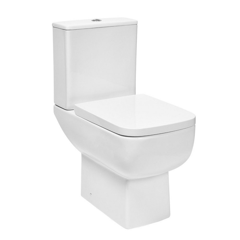 600mm Short Projection Open Back WC, Cistern & Soft Close Seat