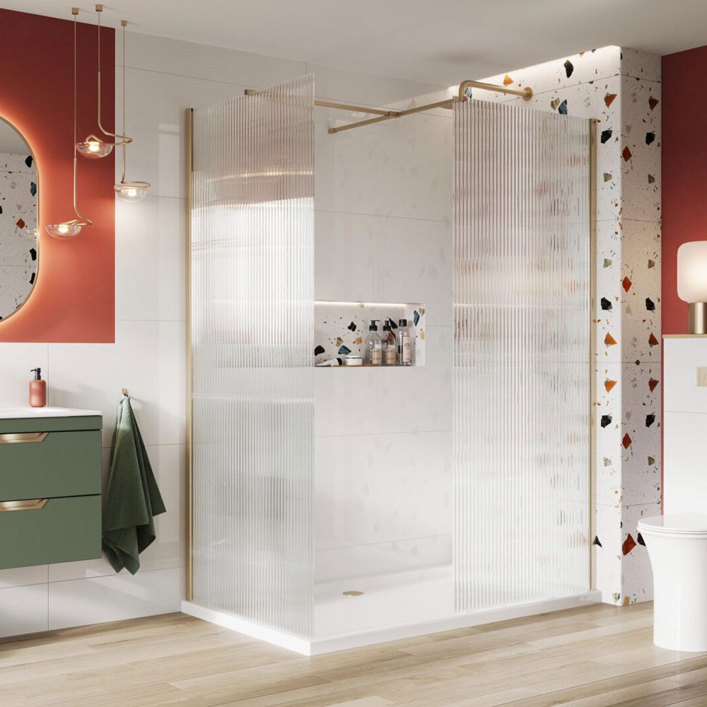 700mm Fluted Wetroom Panel