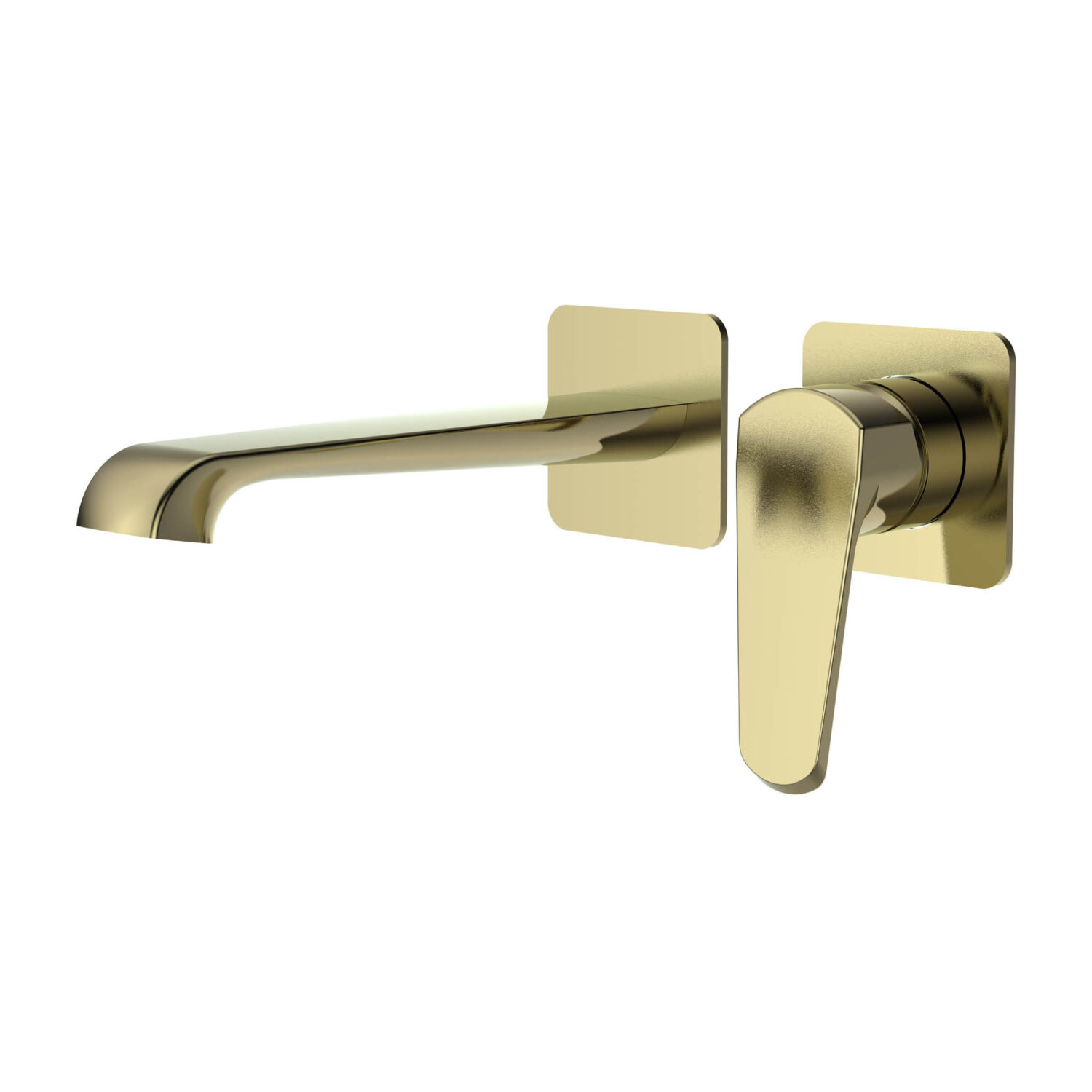 Tana Brushed Brass Wall Mounted Basin Mixer