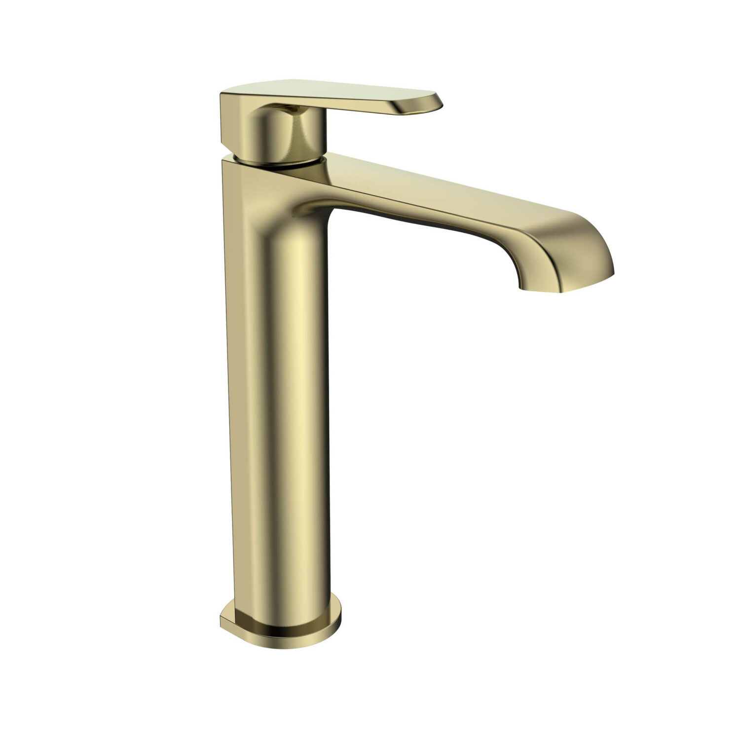 Tana Brushed Brass Tall Basin Mixer